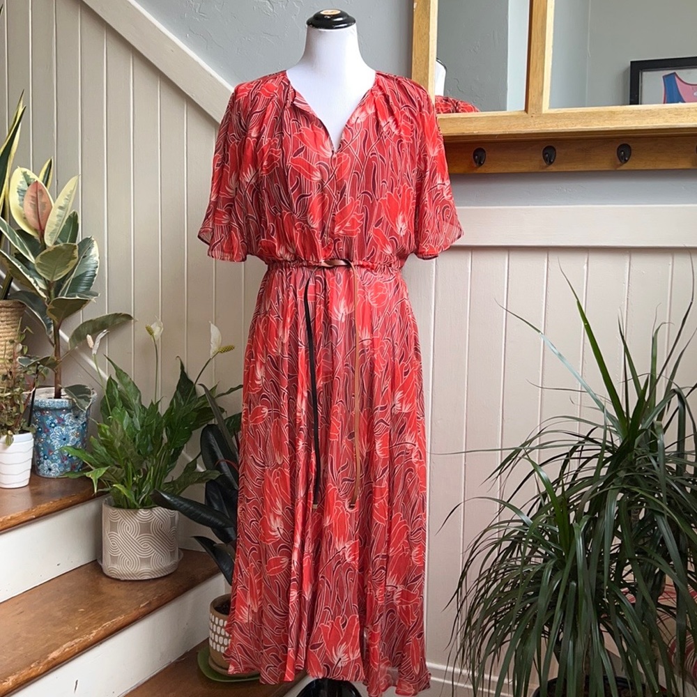 NWOT Banana Republic Belted Floral Maxi Dress